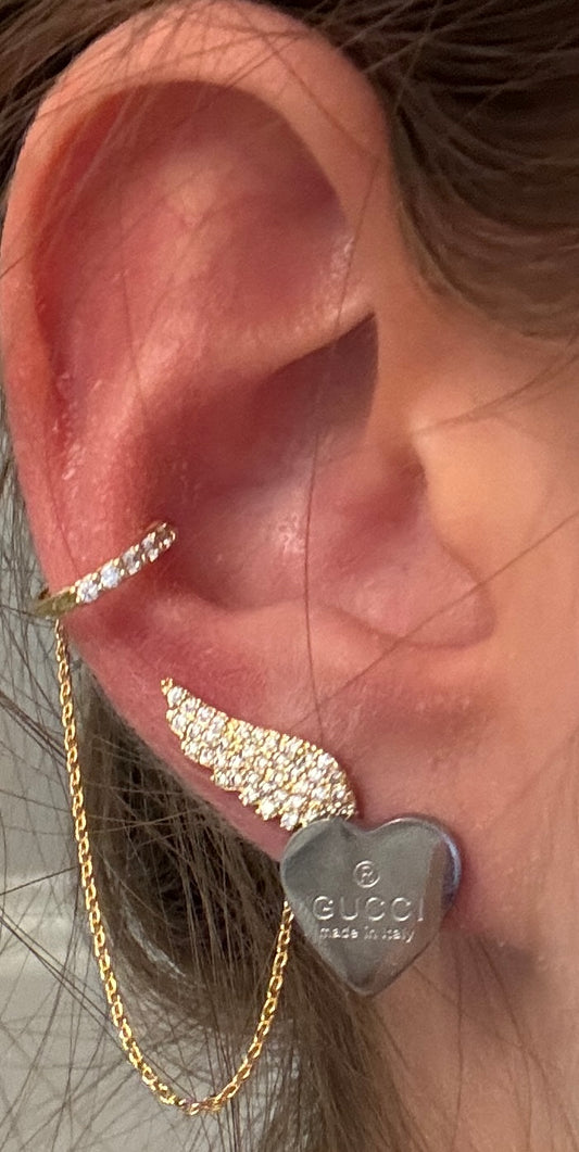 Gold Angel Wing Cuff Earring