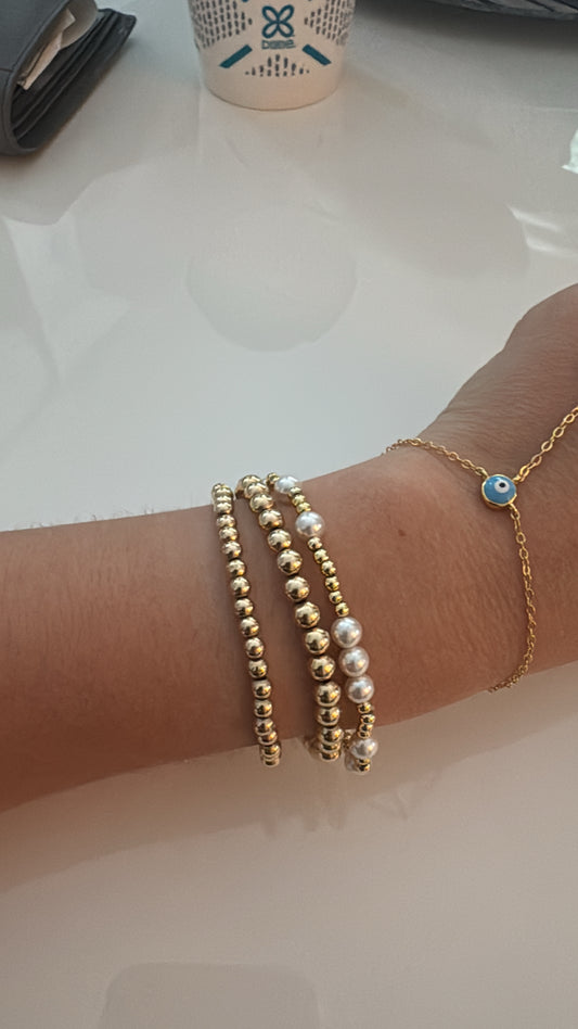 Pearl ball bead bracelet