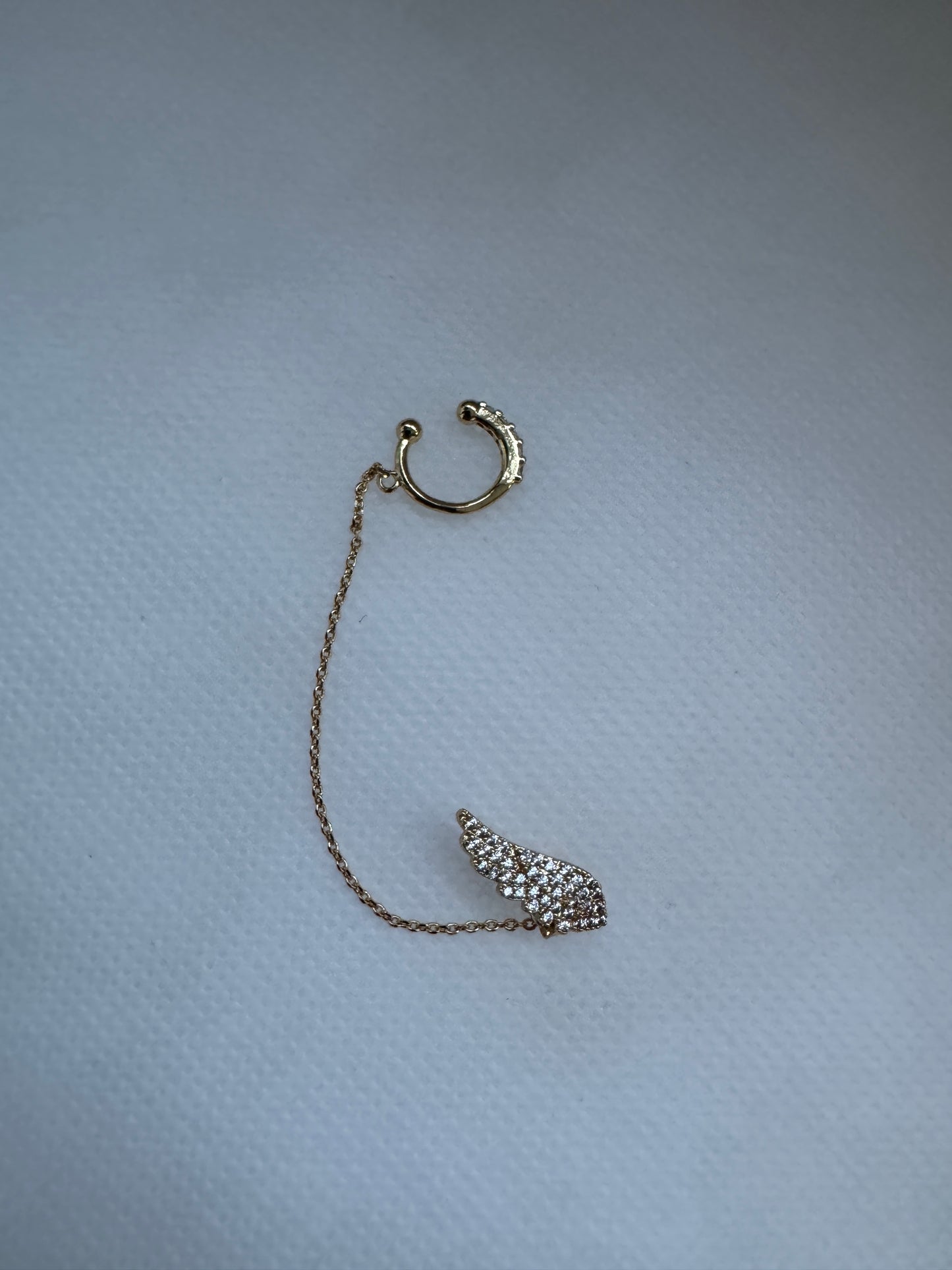 Gold Angel Wing Cuff Earring