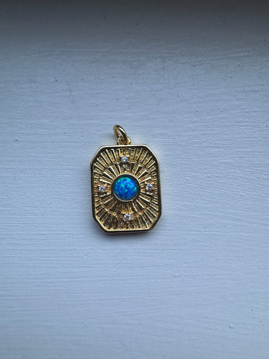 Blue Opal Charm